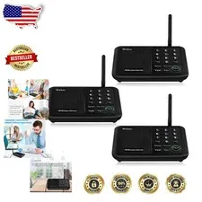 Wireless Intercom System 3 Pack, 1 Mile Range, 10 Channel, Power Bank Ready