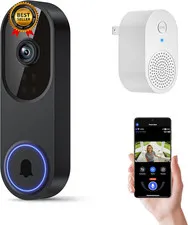 1080P Wireless Wi Fi Video Doorbell Camera with Two Way Audio Night Vision...