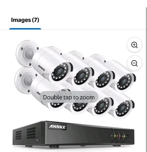8-Cam Security System 1TB DVR 18.5" LED Monitor Mouse Keyboard Remote