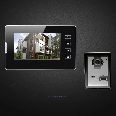7inch Wired Video Door Intercom System Electric Lock Supported for Home Security