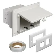 Arlington DBHR1W-1 Low Profile IN BOX Electrical Box Horizontal/1-gang, White