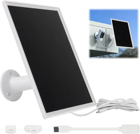 6W Solar Panel for Outdoor Security Camera with Micro USB & USB - C Port, Solar