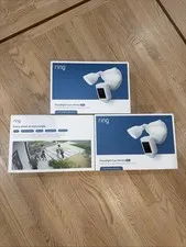 Brand New Ring  Floodlight Cam Wired Pro with 3D motion Detection  Black & White