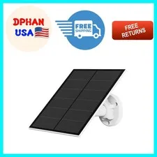 Easily Installed 5W Solar Panel for 5V Outdoor Rechargeable Security Cameras