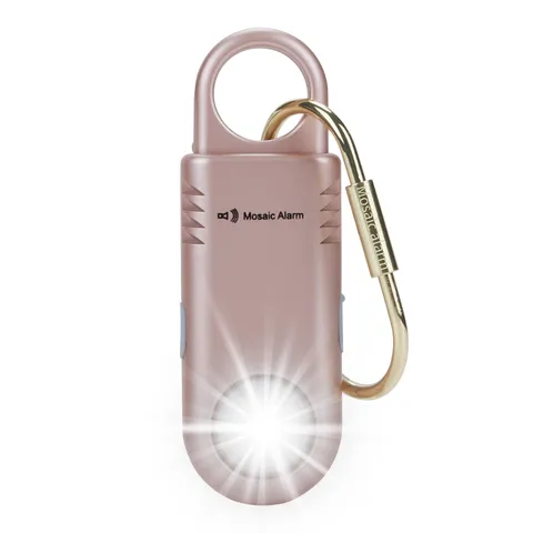 135dB Rechargeable Personal Safety Alarm Built-in Ultra-Bright RoseGold