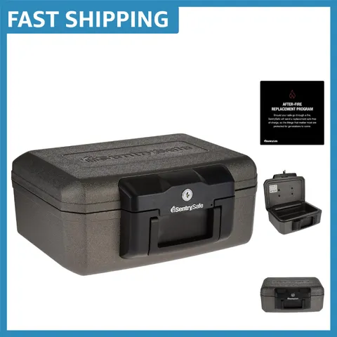 Durable Fireproof Security Chest with Key Lock – Perfect for Documents & Cash