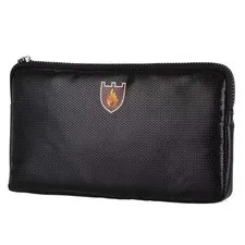 Upgrade Document Pouch Black Fireproof Waterproof Safe Cash Money Bag