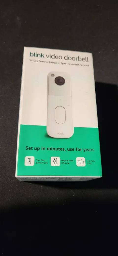 NEW UNOPENED Blink Video Doorbell White 2nd Gen 1080p HD Video Head To Toe View
