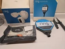 Ring Floodlight Cam Wired Plus **OPEN BOX** 1080p HD White/With Sign