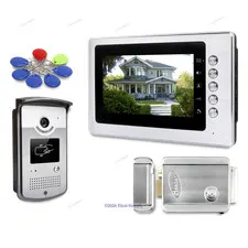 7inch Wired Video Door Entry Security Intercom with Intra-monitor Audio Intercom