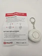 130 Db , Safety Alarm Keychain, White