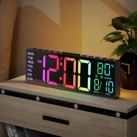 JALL 10.5'' Large Digital Alarm Clock with Big LED Number, Remote Control,...
