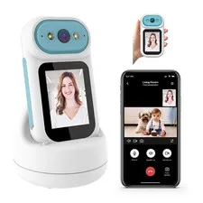 Indoor Security Camera with 2.8 Inch Screen 2K 1080P Video Calling Pet Baby Cam