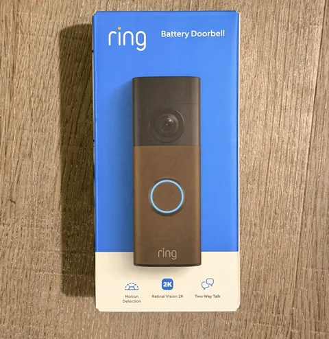 Ring Battery Doorbell Camera (2026 Model) 2K - Matte Bronze - New, Sealed