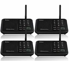 Wireless for Home 5280 Feet Range 10 Channel 3 Code, Wireless Intercom 4 Pack