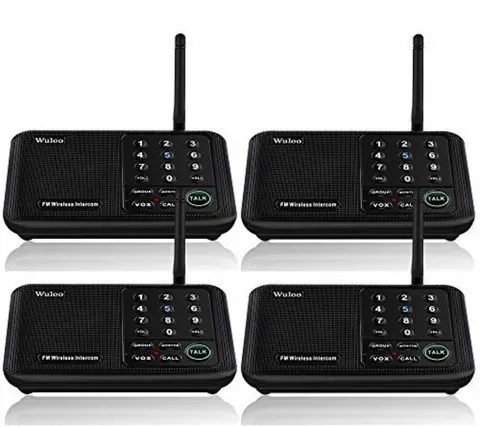 Wireless for Home 5280 Feet Range 10 Channel 3 Code, Wireless Intercom 4 Pack