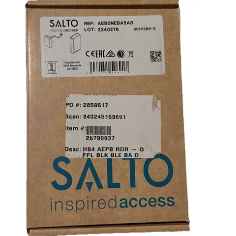 SALTO AEBONEBA5A8 XS4 BLE Electronic Reader Black HS4 Battery New Sealed