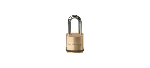 Brass Padlock, FSIC (Schlage Full Size IC) Prep, Less Core, 1-1/2" Shackle