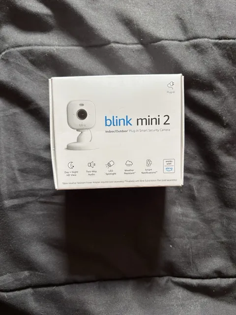 Blink Mini 2 Wired Indoor/Outdoor Smart Security Camera with 1080p HD White