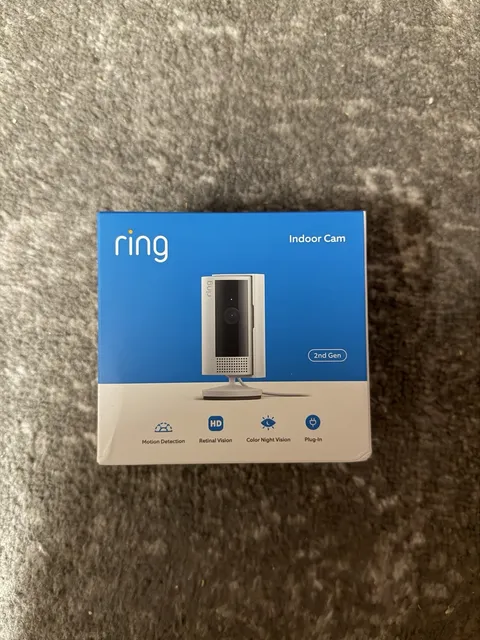 Ring Indoor Cam 2nd Gen Plug-In 1080p HD WiFi Security Camera White
