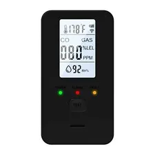4-in-1 Carbon Monoxide Alarm Detector, Temperature Humidity Home Safety Monitor