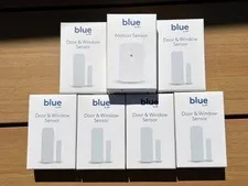 Lot of 7 blue by ADT - 6 Door & Window Sensors SSH1R0-29 + 1 Motion Sensor New