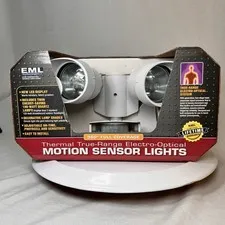 EML Technologies E200MQW-C Motion Sensor Security Flood Lights White