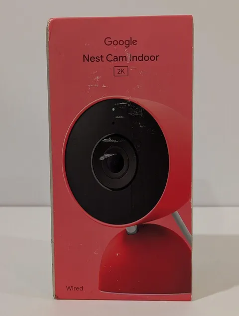 Google Nest Cam Indoor (Wired, 3rd Gen) - Security Camera with 2K Video - Berry