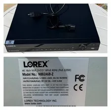 Lorex 4K NVR Model No: N882A6B-Z  4K 16-Channel NVR 2HDD