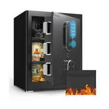 Safe Box, Money Safe with Fireproof Waterproof Bag, Medium Size Safes with Di...