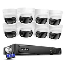 ANNKE 8CH 12MP NVR 4K POE 180° View Color Security Camera System Two Way Audio