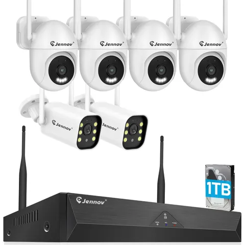 5MP Wireless 10CH NVR Security Camera System 1TB 2‑Way Audio IP Surveillance Kit