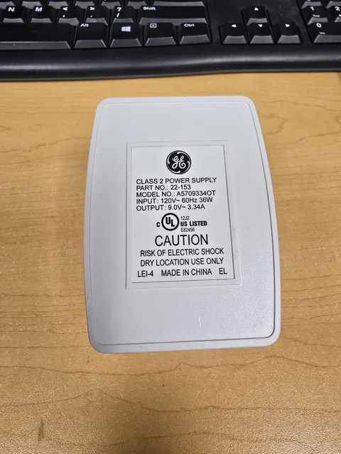 GE Transformer 22-153 Model A57093340T 120V 60Hz 36W For GE Alarm 9.0V- 3.34A