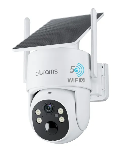 4MP Solar Security Camera Wireless Outdoor PTZ WiFi 6 Alexa blurams
