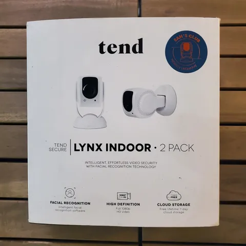 TEND Lynx Indoor 2 Pack Plug-In Security Camera w/ Facial Recognition EUC