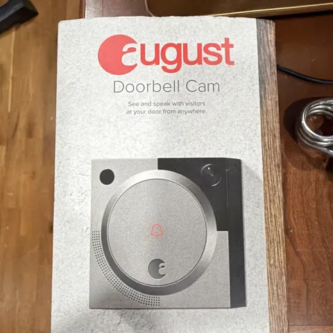 August Doorbell Cam 1080p Wi-Fi Video Doorbell, Alexa, 2-Way Audio, Silver