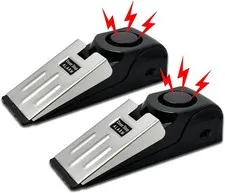2 Pack Portable Door Stop Alarm, Door Stopper with 120db Loud Security Alarm,...
