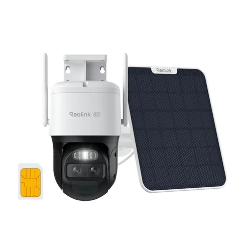 4K Dual Lens 4G Cellular Security Camera Outdoor Solar Wireless PTZ Auto Zoom