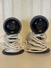 2 Google Nest Cam Indoor Security Camera A0005 1080p w/charger cable Tested