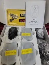 4 Camera Wireless Security System Solar Outdoor WiFi w/ SD Storage
