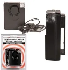 LOT (X 2) 3 in 1 PERSONAL Alarm 130db FLASHLIGHT Home Window Door Travel Alarm