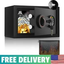 Small Safe Box, 0.3 Cuft Home Safe with Fireproof Waterproof Bag for College ...
