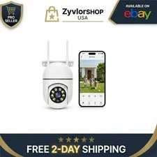 Hawkray Plug-In Indoor Security Camera 1080P HD WiFi 360° Pan Tilt