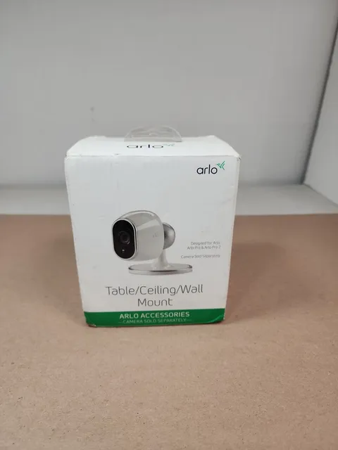 NEW Arlo Indoor Table Ceiling Wall Mount White / Silver New Sealed 