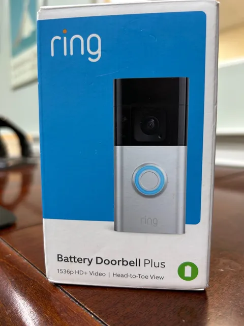 Ring Battery Doorbell Plus 1536p HD+ Video/ Head-to-Toe View (Brand-New In Box)