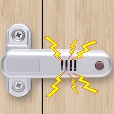 Anti Burglary Door Lock With Vibration Alarm Stainless Steel Latches Safety