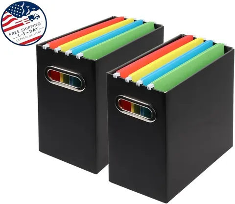 Caja archivadora plegable con asa, ideal para el hogar o la oficina, compacta y.