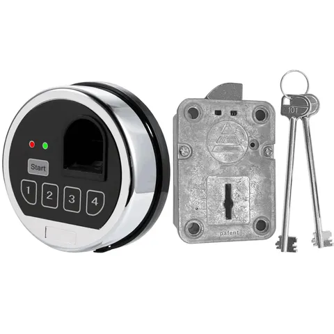 Fingerprint Gun Safe Lock Replacement Biometric Left Hand Swing bolt Lock 2 Keys