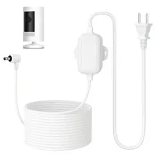 ALERTCAM Outdoor Power Adapter for Stick Up Cam 25 feet, White
