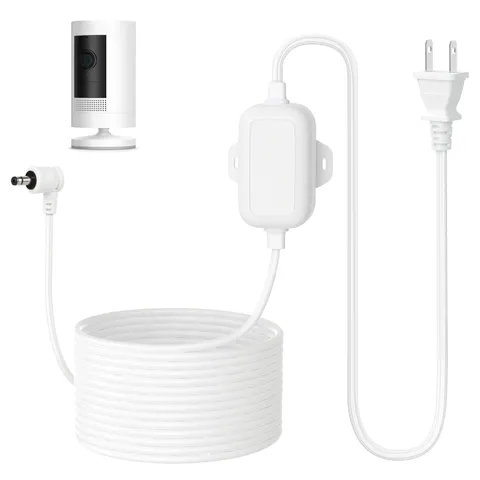 ALERTCAM Outdoor Power Adapter for Stick Up Cam 25 feet, White